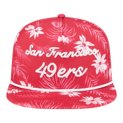 San Francisco 49ers New Era Palm Print A-Frame 9FIFTY Snapback Hat Scarlet | NFL