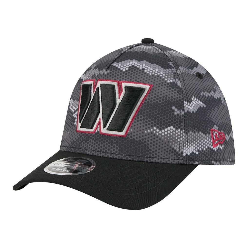 Washington Commanders New Era Camo A-Frame 39THIRTY Flex Hat Black | NFL