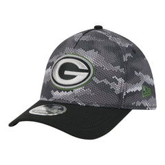 Green Bay Packers New Era Camo A-Frame 39THIRTY Flex Hat Black | NFL