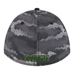 Green Bay Packers New Era Camo A-Frame 39THIRTY Flex Hat Black | NFL