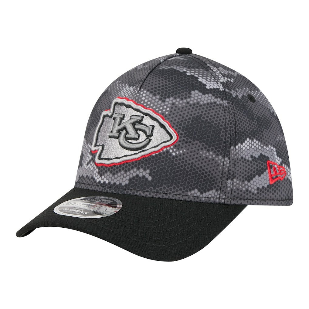 Kansas City Chiefs New Era Camo A-Frame 39THIRTY Flex Hat Black | NFL