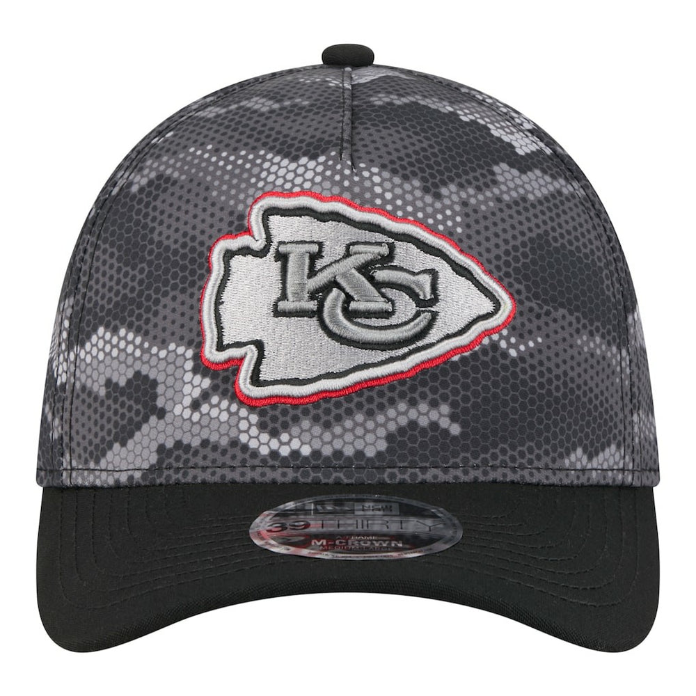 Kansas City Chiefs New Era Camo A-Frame 39THIRTY Flex Hat Black | NFL