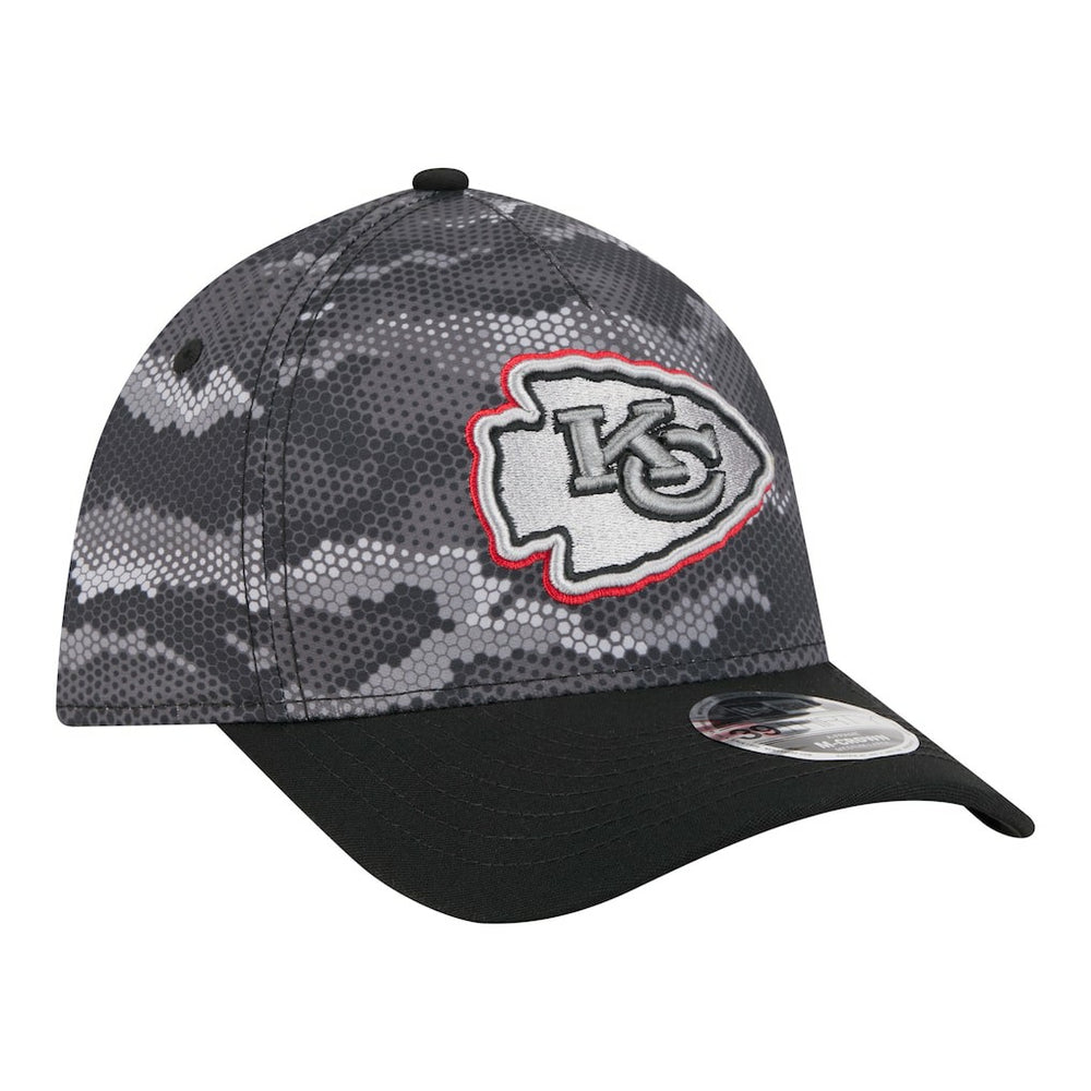 Kansas City Chiefs New Era Camo A-Frame 39THIRTY Flex Hat Black | NFL