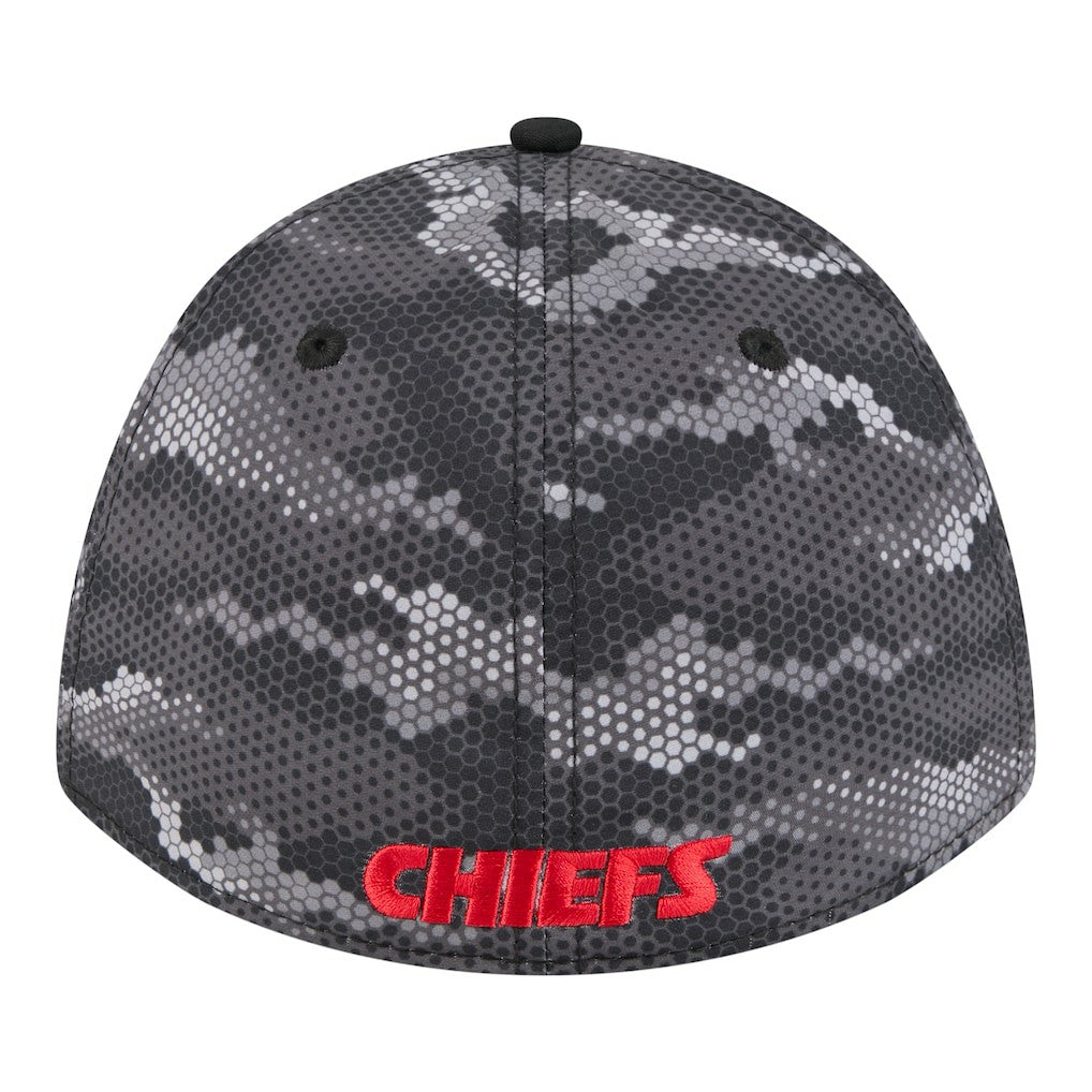 Kansas City Chiefs New Era Camo A-Frame 39THIRTY Flex Hat Black | NFL