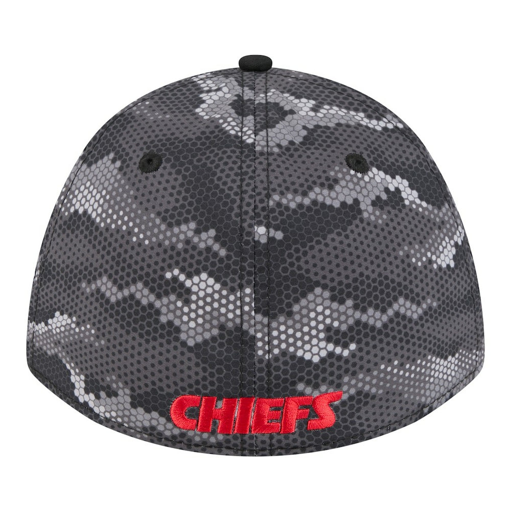 Kansas City Chiefs New Era Camo A-Frame 39THIRTY Flex Hat Black | NFL