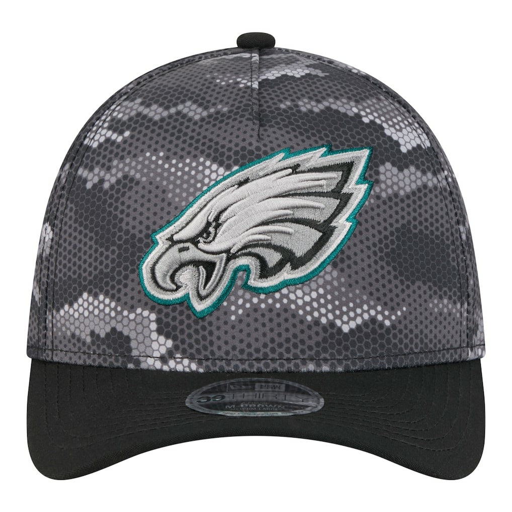 Philadelphia Eagles New Era Camo A-Frame 39THIRTY Flex Hat Black | NFL