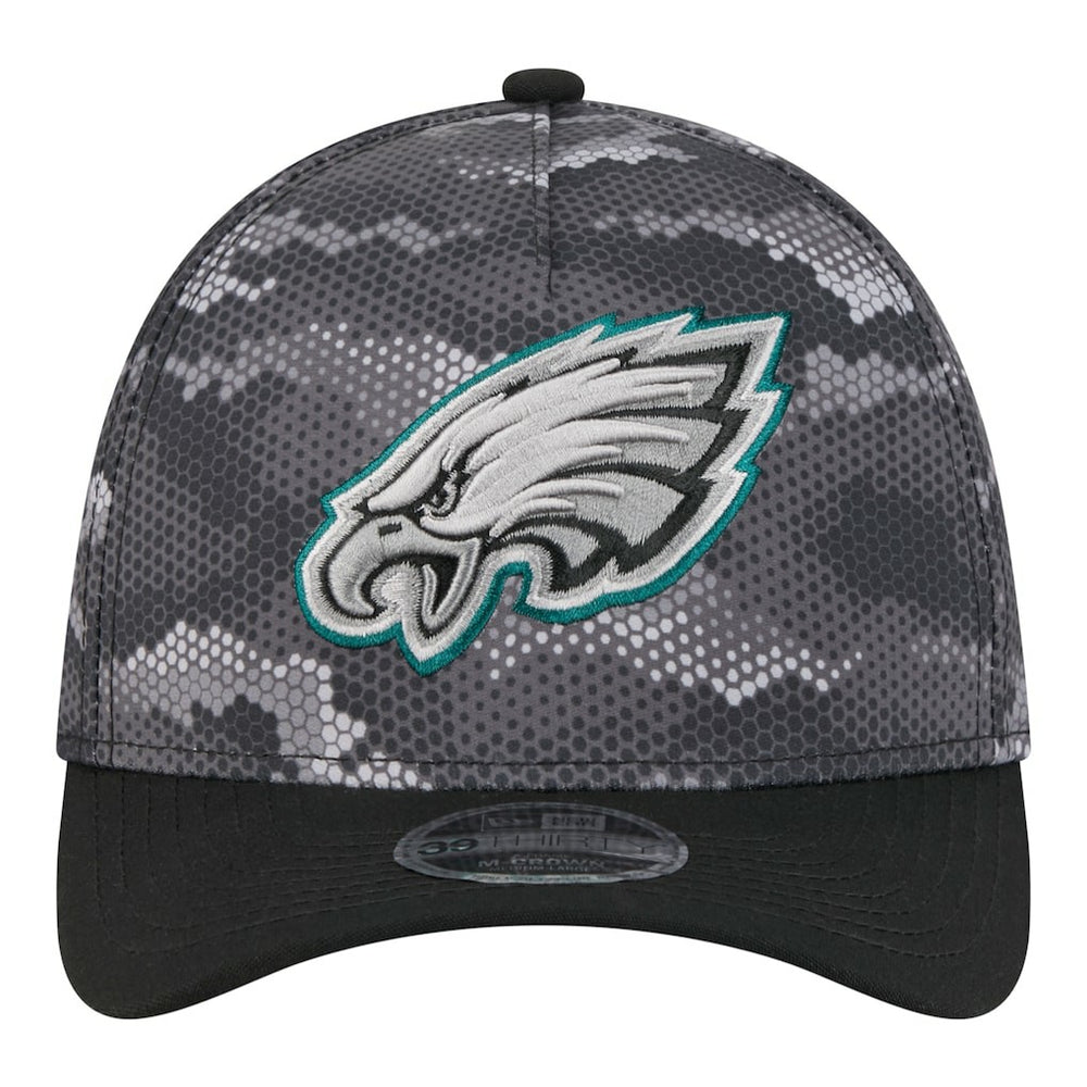 Philadelphia Eagles New Era Camo A-Frame 39THIRTY Flex Hat Black | NFL