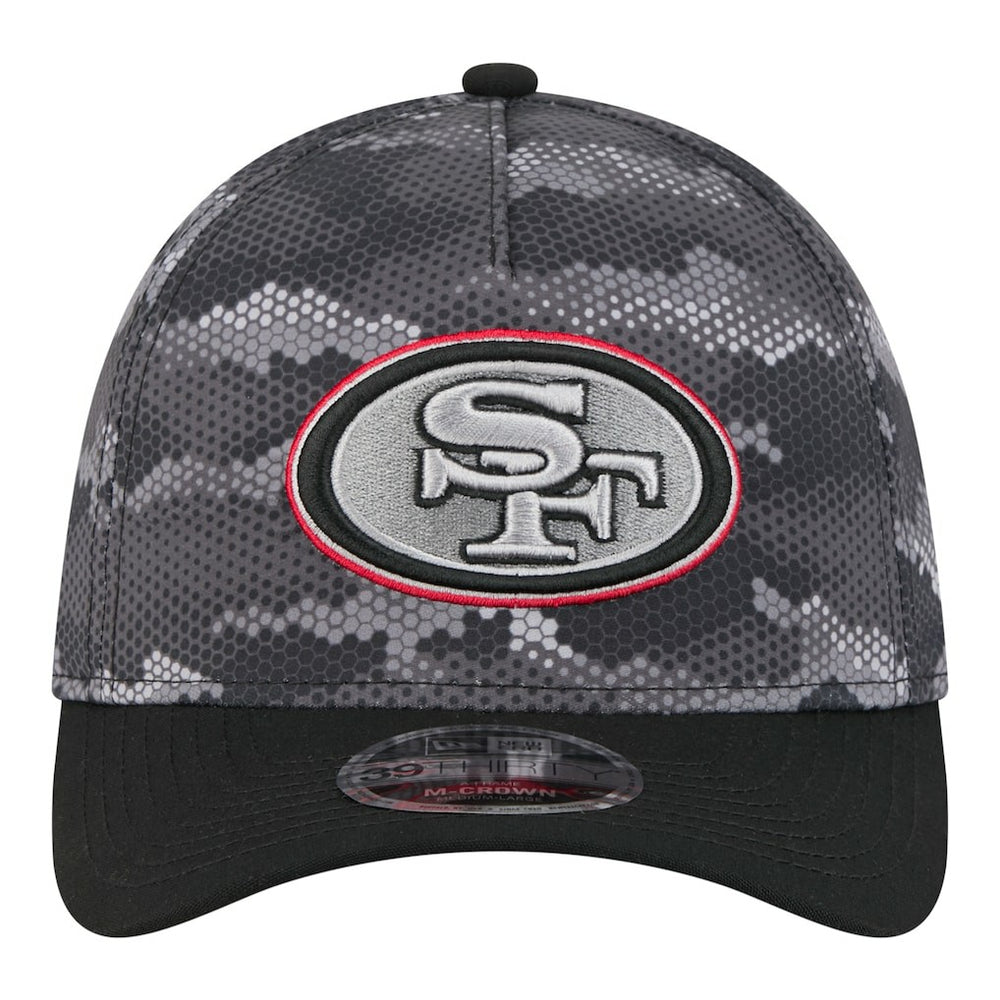 San Francisco 49ers New Era Camo A-Frame 39THIRTY Flex Hat Black | NFL