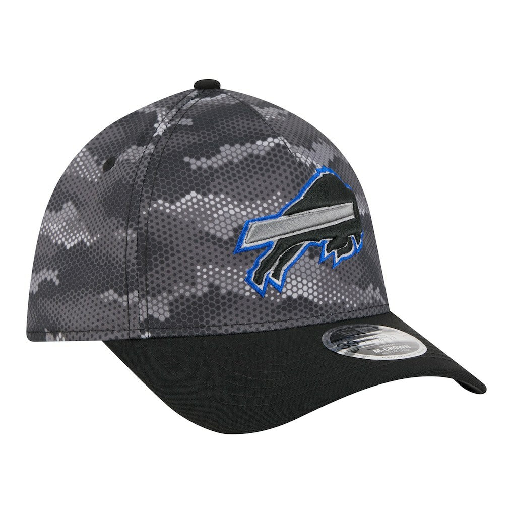 Buffalo Bills New Era Camo A-Frame 39THIRTY Flex Hat Black | NFL