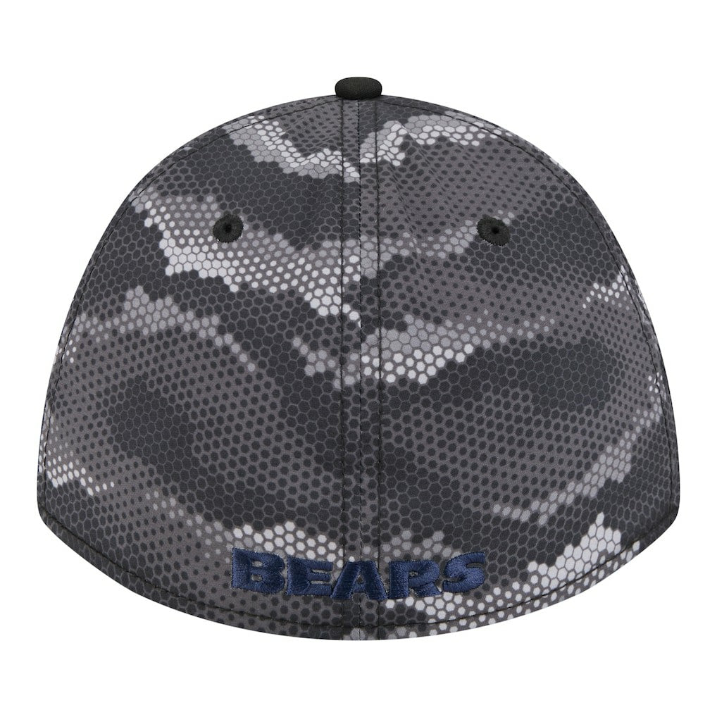 Chicago Bears New Era Camo A-Frame 39THIRTY Flex Hat Black | NFL