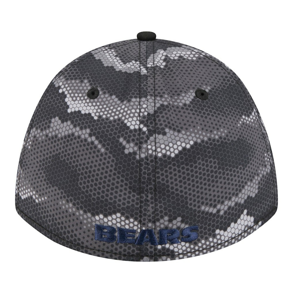 Chicago Bears New Era Camo A-Frame 39THIRTY Flex Hat Black | NFL