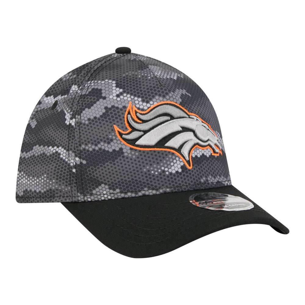 Denver Broncos New Era Camo A-Frame 39THIRTY Flex Hat Black | NFL