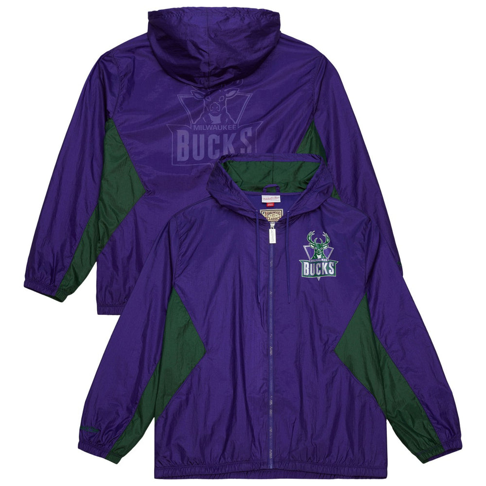 Milwaukee Bucks Playmaker Full-Zip Hooded Windbreaker Jacket Purple - NBA