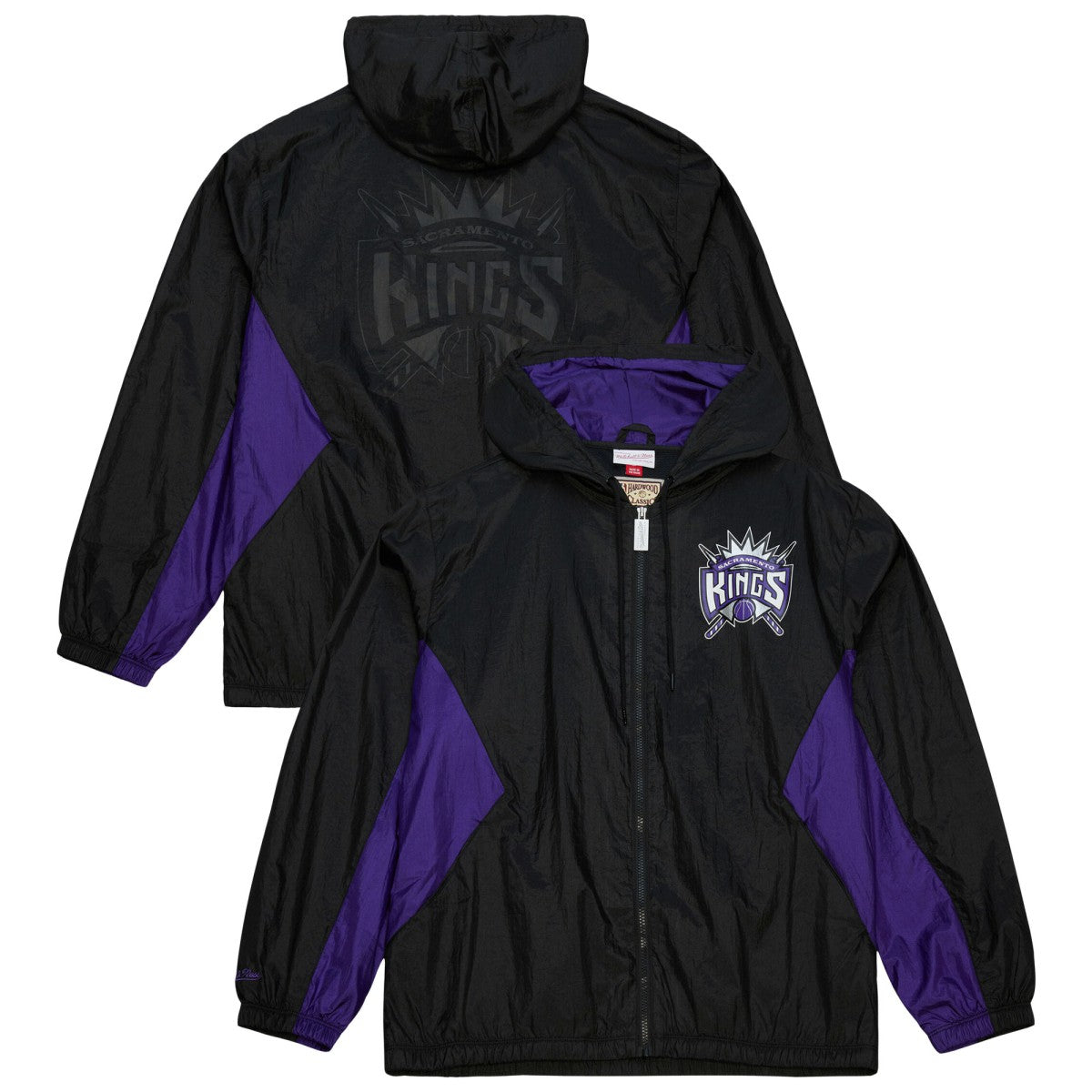 Sacramento Kings Playmaker Full-Zip Hooded Windbreaker Jacket Black - NBA