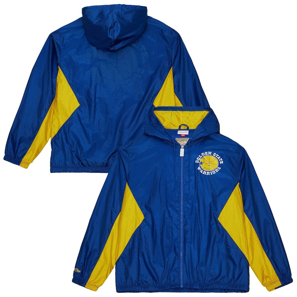 Golden State Warriors Playmaker Full-Zip Hooded Windbreaker Jacket Royal - NBA