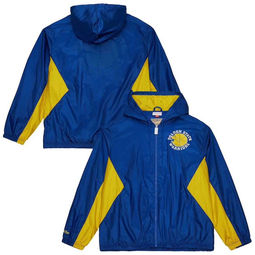 Golden State Warriors Playmaker Full-Zip Hooded Windbreaker Jacket Royal - NBA