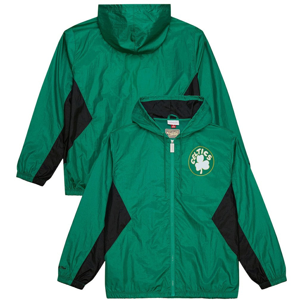 Boston Celtics Playmaker Full-Zip Hooded Windbreaker Jacket Kelly Green - NBA