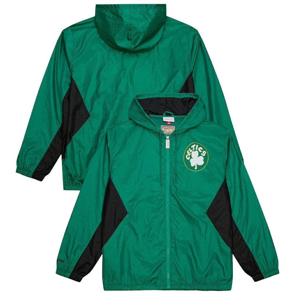 Boston Celtics Playmaker Full-Zip Hooded Windbreaker Jacket Kelly Green - NBA