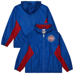 Detroit Pistons Playmaker Full-Zip Hooded Windbreaker Jacket Blue - NBA
