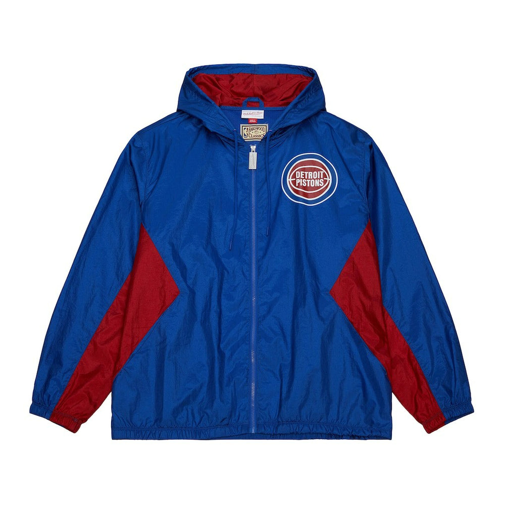 Detroit Pistons Playmaker Full-Zip Hooded Windbreaker Jacket Blue - NBA