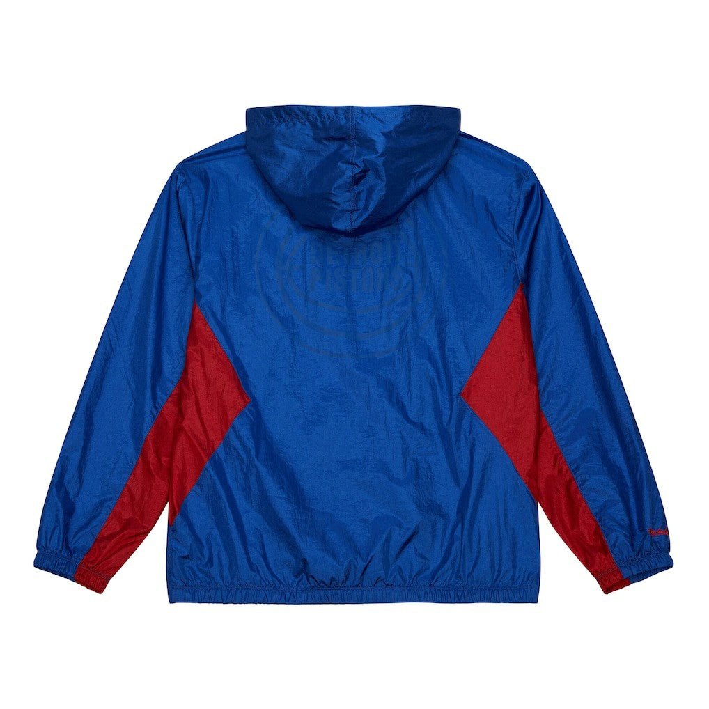 Detroit Pistons Playmaker Full-Zip Hooded Windbreaker Jacket Blue - NBA