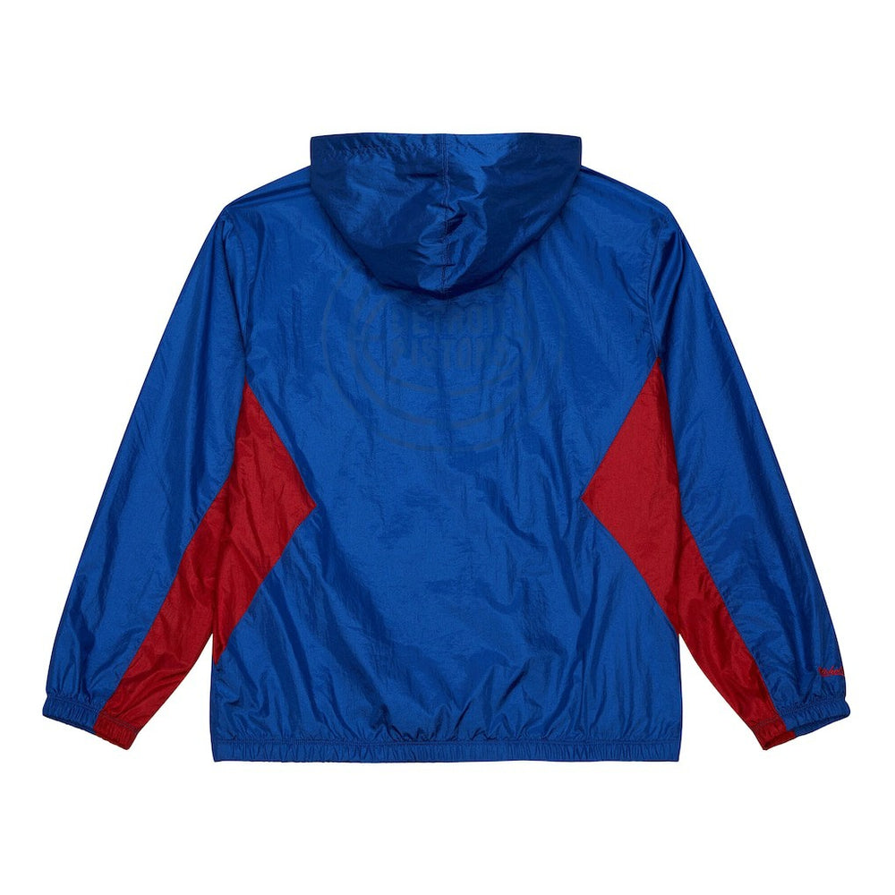 Detroit Pistons Playmaker Full-Zip Hooded Windbreaker Jacket Blue - NBA