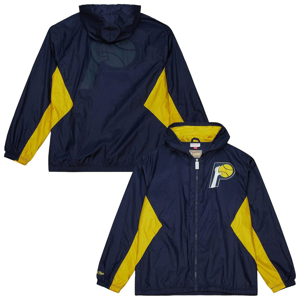 Indiana Pacers Playmaker Full-Zip Hooded Windbreaker Jacket Navy - NBA