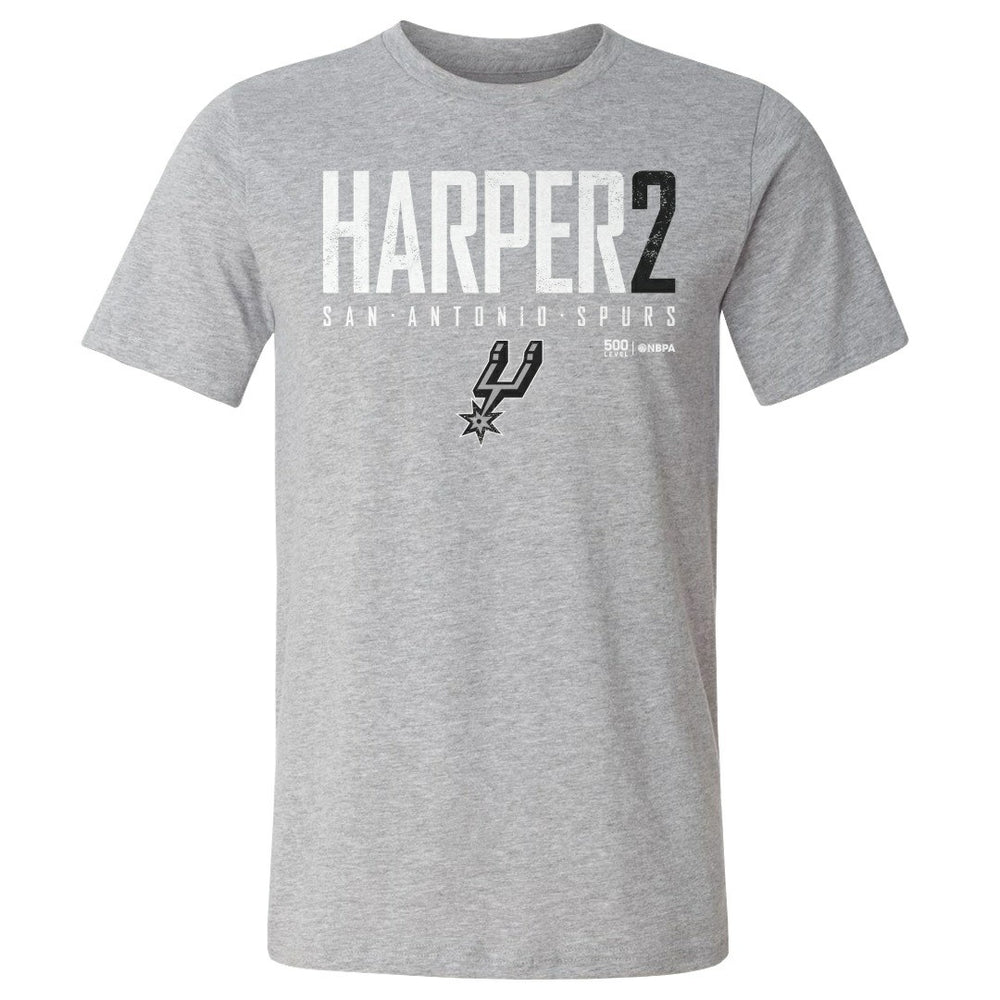 Dylan Harper San Antonio Spurs 500 Level Elite T-Shirt Heather Gray - NBA