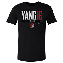 Yang Hansen Portland Trail Blazers 500 Level Elite T-Shirt Black - NBA