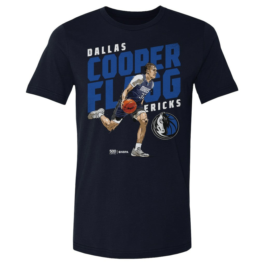 Cooper Flagg Dallas Mavericks 500 Level Slant T-Shirt Navy - NBA