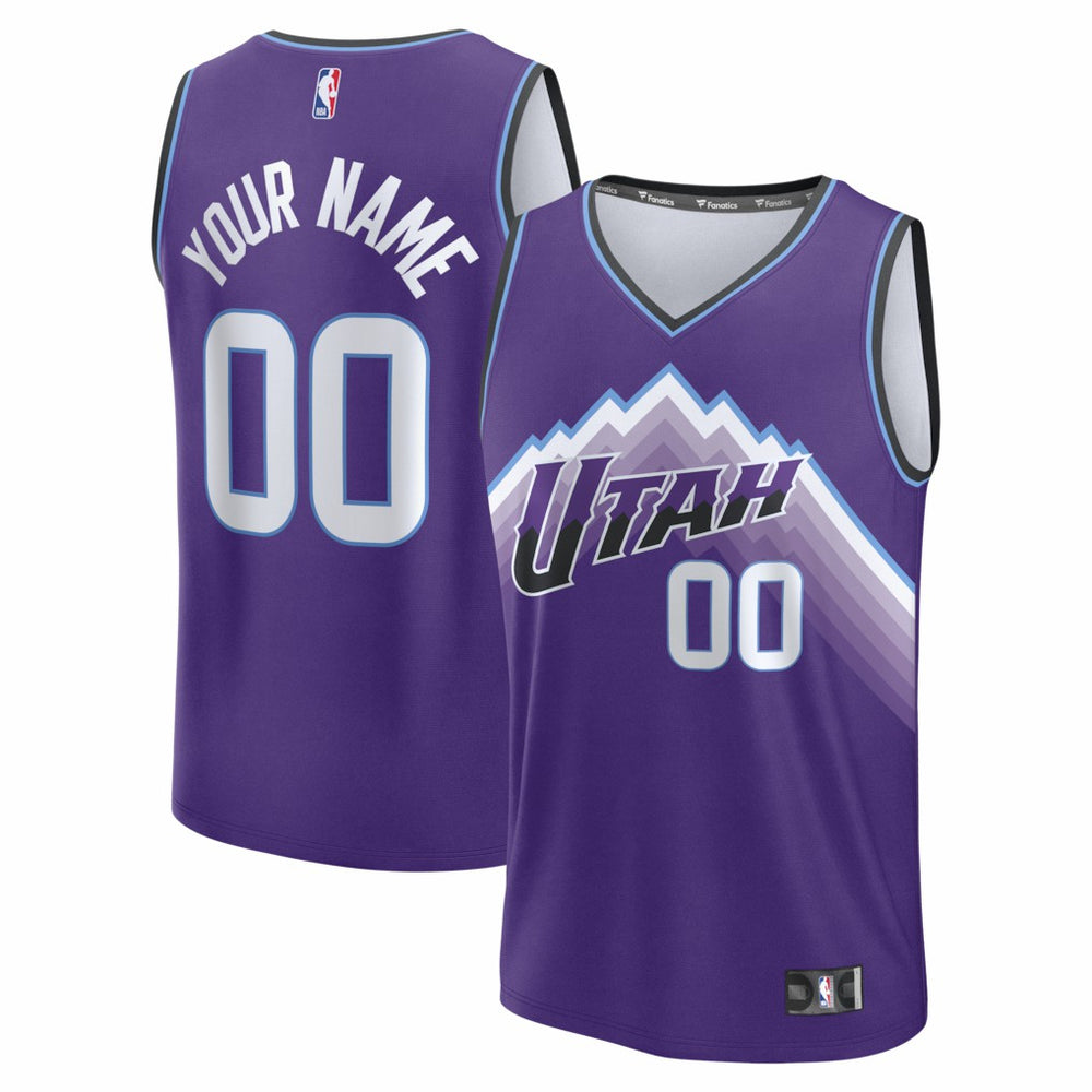 Utah Jazz Fast Break Replica Custom Jersey Purple Icon Edition - NBA