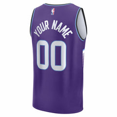 Utah Jazz Fast Break Replica Custom Jersey Purple Icon Edition - NBA