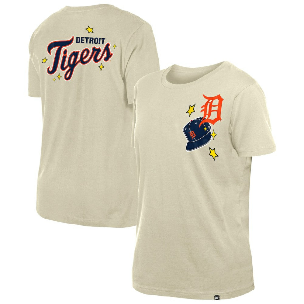 Detroit Tigers New Era Women's Stars & Cap T-Shirt - MLB