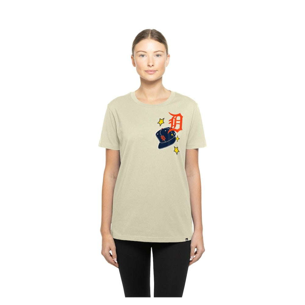 Detroit Tigers New Era Women's Stars & Cap T-Shirt - MLB