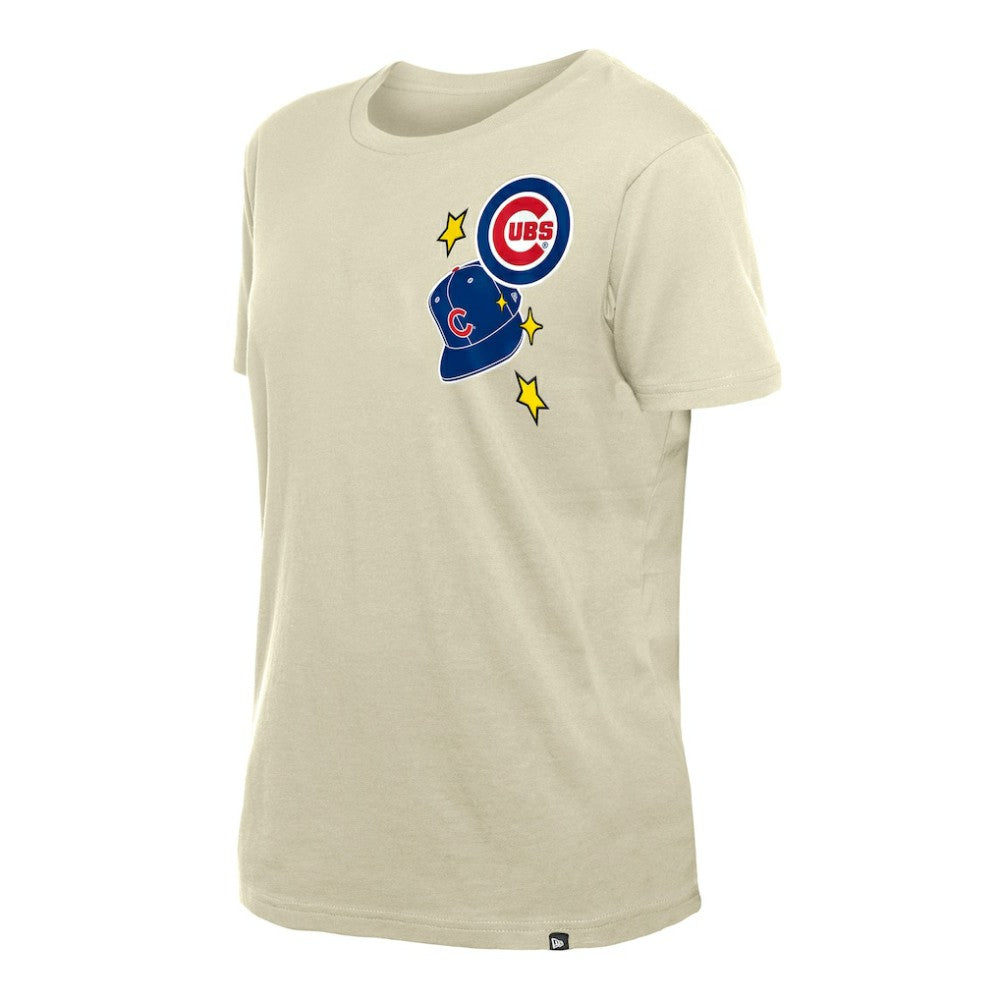 Chicago Cubs New Era Women's Stars & Cap T-Shirt - MLB
