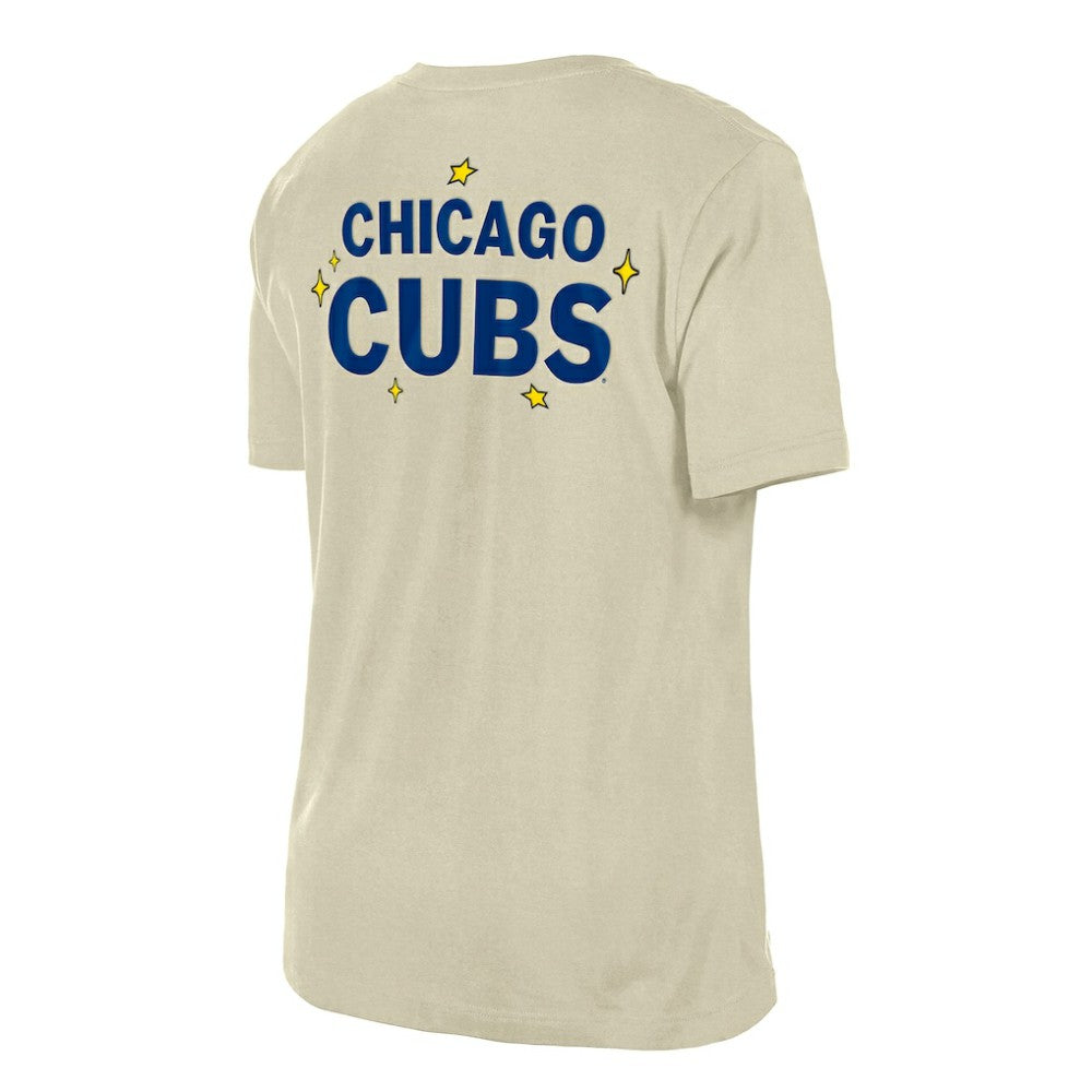 Chicago Cubs New Era Women's Stars & Cap T-Shirt - MLB