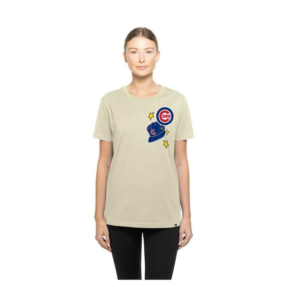 Chicago Cubs New Era Women's Stars & Cap T-Shirt - MLB