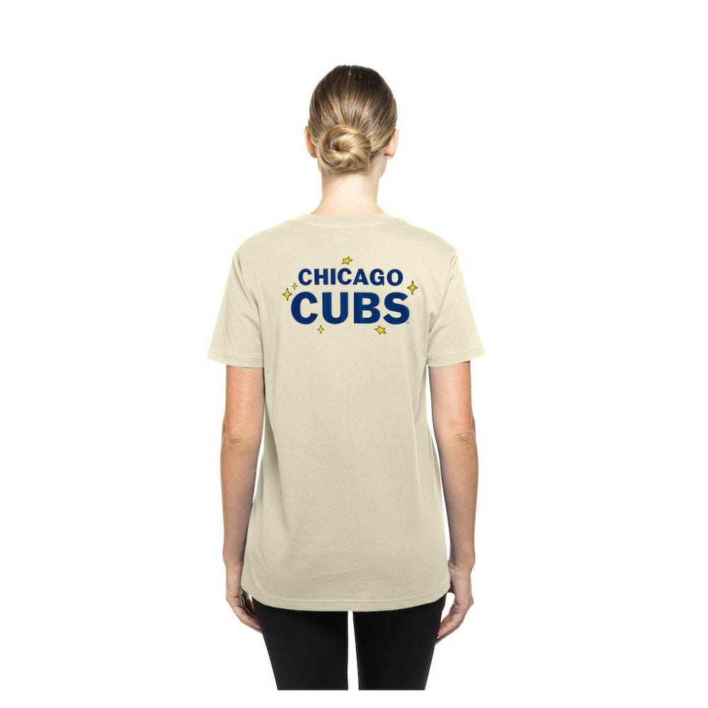 Chicago Cubs New Era Women's Stars & Cap T-Shirt - MLB