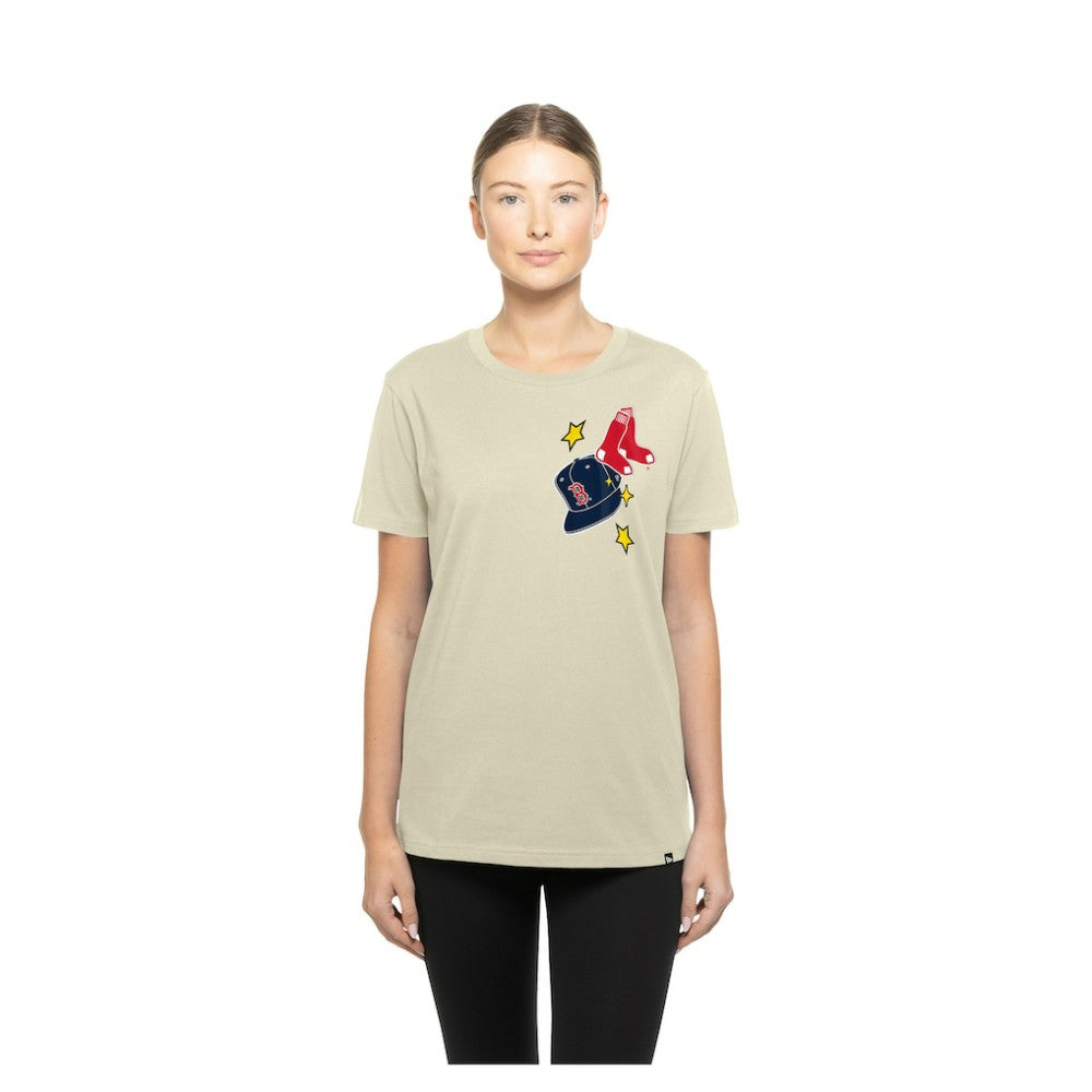 Boston Red Sox New Era Women's Stars & Cap T-Shirt - MLB