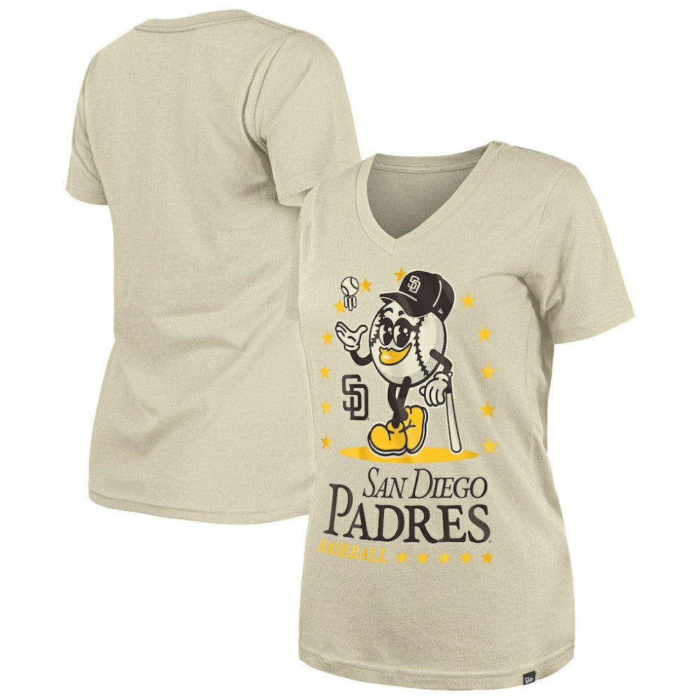 San Diego Padres New Era Women's Little Miss 2 V-Neck T-Shirt - MLB