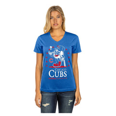 Chicago Cubs New Era Women's Little Miss 2 V-Neck T-Shirt - MLB