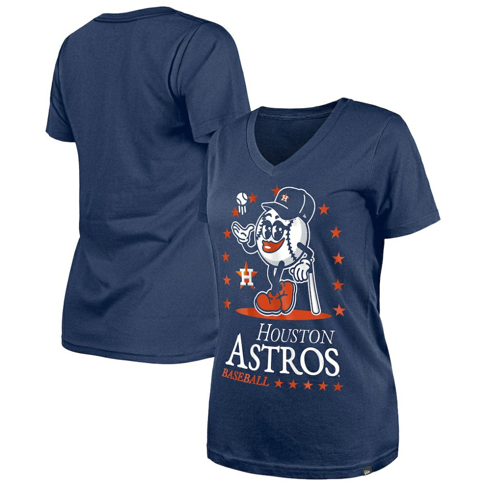 Houston Astros New Era Women's Little Miss 2 V-Neck T-Shirt - MLB