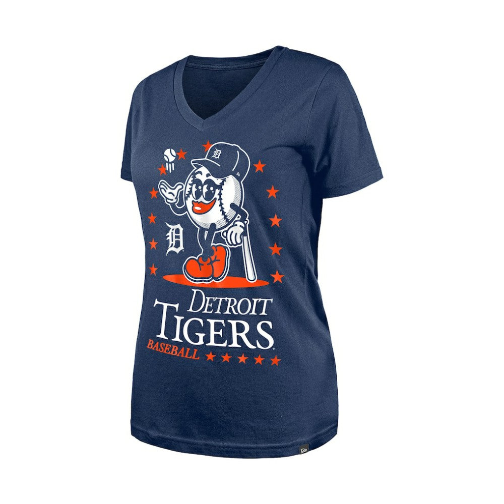 Detroit Tigers New Era Women's Little Miss 2 V-Neck T-Shirt - MLB