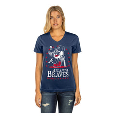 Atlanta Braves New Era Women's Little Miss 2 V-Neck T-Shirt - MLB