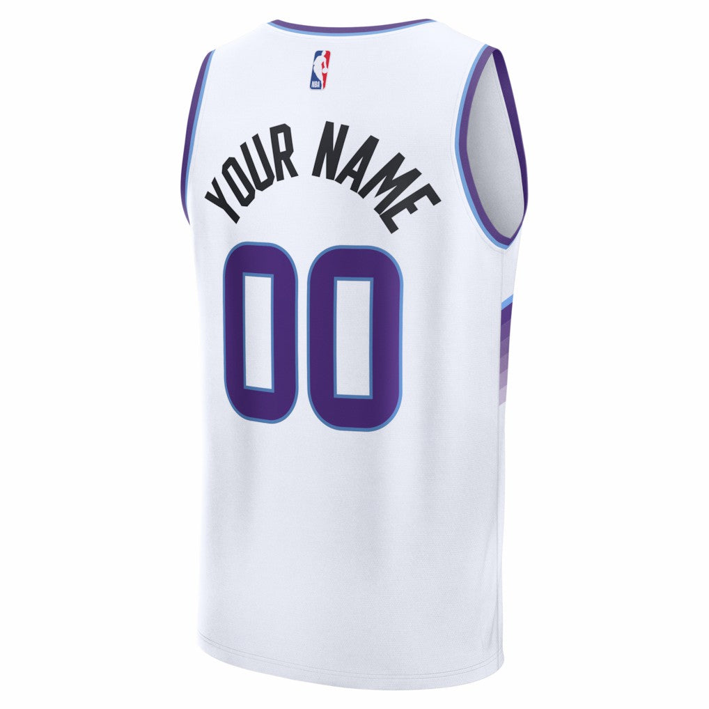 Utah Jazz Fast Break Replica Custom Jersey White Association Edition - NBA
