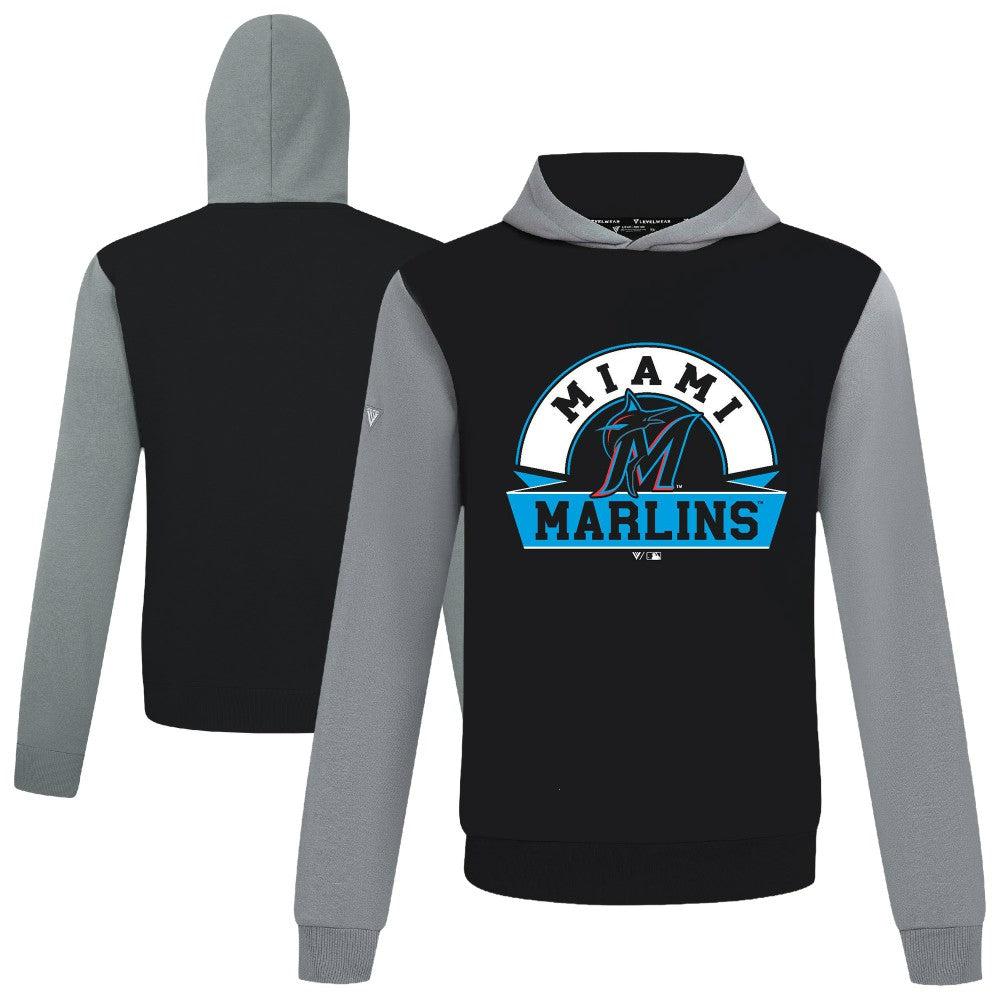 Miami Marlins Levelwear Throwback Ultimate Banner Arch Hoodie - MLB