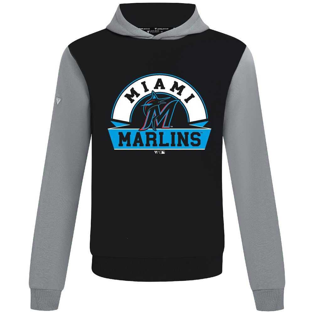 Miami Marlins Levelwear Throwback Ultimate Banner Arch Hoodie - MLB
