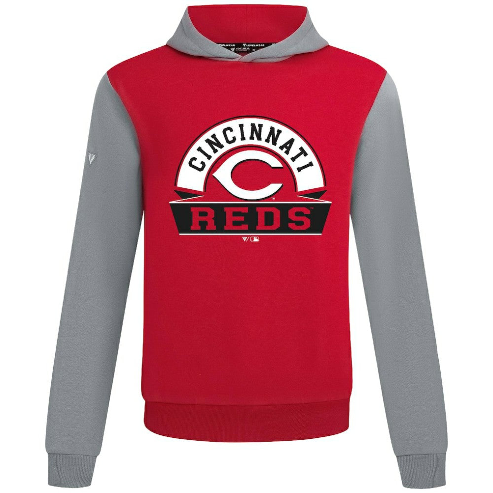 Cincinnati Reds Levelwear Throwback Ultimate Banner Arch Hoodie - MLB