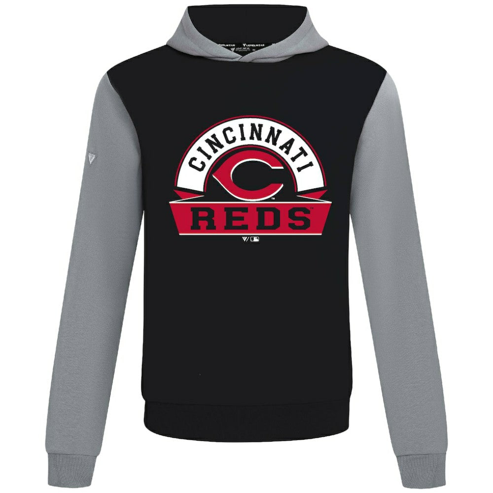 Cincinnati Reds Levelwear Throwback Ultimate Banner Arch Hoodie - MLB