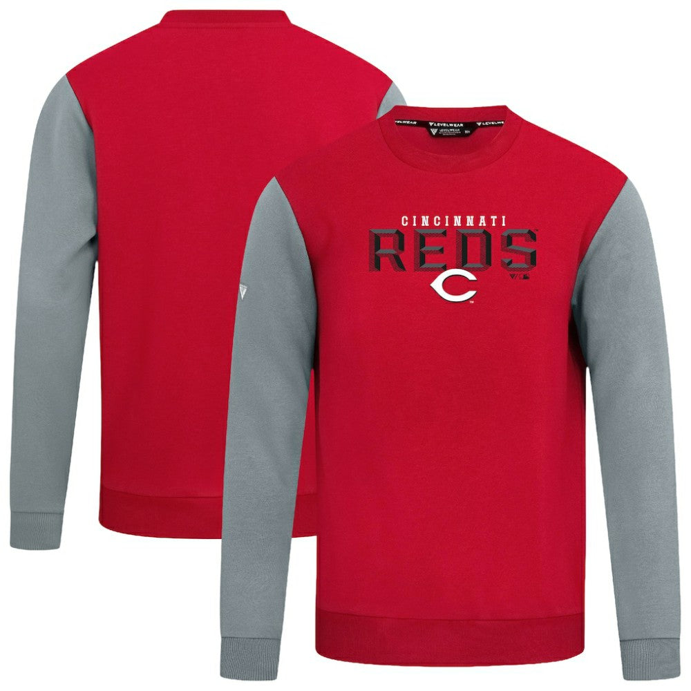 Cincinnati Reds Levelwear Throwback Ultimate Carve Sweatshirt - MLB